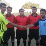 Captains of Baloch Youth and Al-Shabaz shake hand