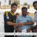 Amir Khan (Baloch Mohammadan) gets MOTM award from FC Rovers captain Ammar Shah