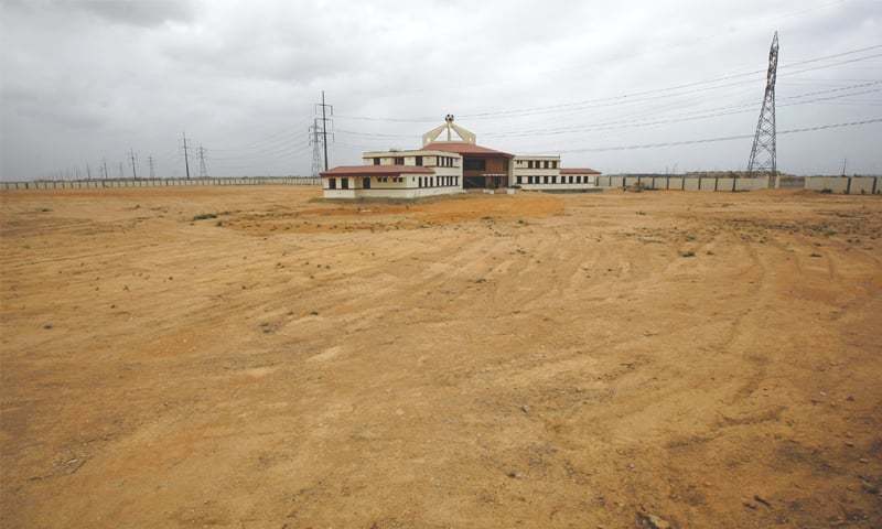Reuters pic of uncompleted FIFA Goal Project in Hawkesbay near Karachi from 15 July 2015