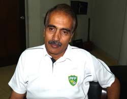 Pakistan U23 team coach Akhtar Mohiuddin