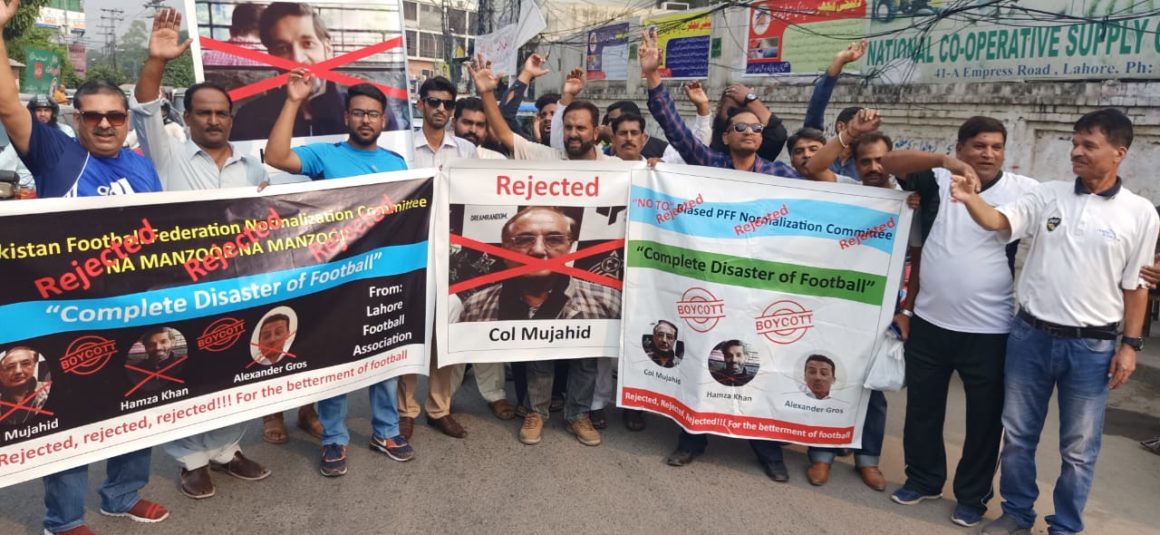 Protest held against PFF normalisation committee [The Nation]