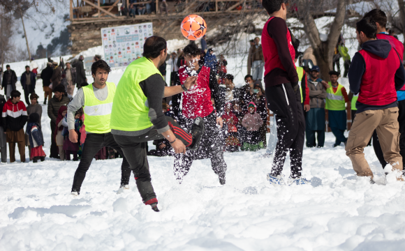 Snow Football Match held in Kalash Valley